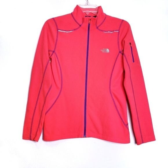 The North Face Coral Pink  Fleece Zipper Front Jacket Women's Size Small - Picture 1 of 10